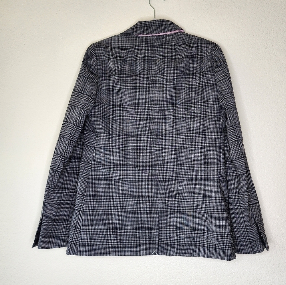 J Crew Plaid Sommerset Italian Wool Stretch Blazer Jacket 8T NWT - Picture 3 of 7